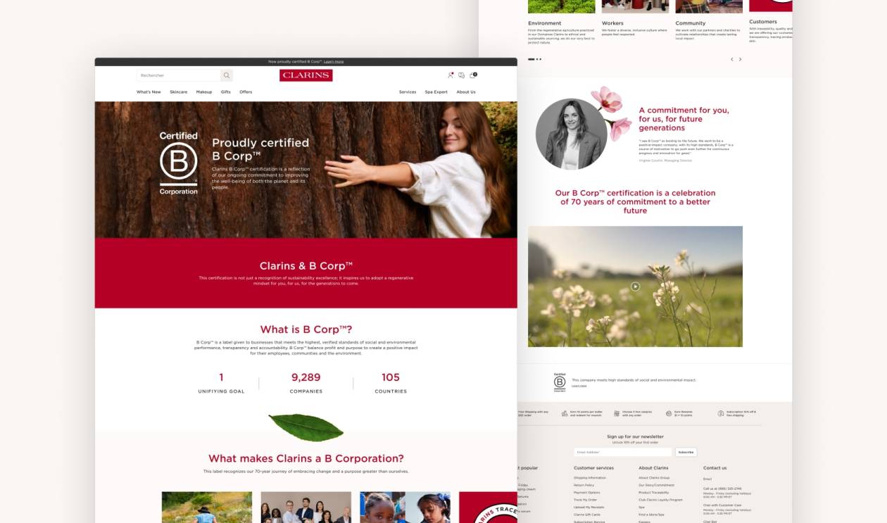 Landing page BCorp Desktop